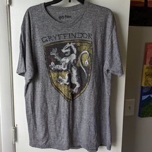 Harry Potter Gryffindor Gray T Shirt Mens Size XL